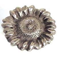 Emenee OR168-ABS Premier Collection Sunflower 1-1/4 inch x 1-1/4 inch in Antique Bright Silver Floral Series